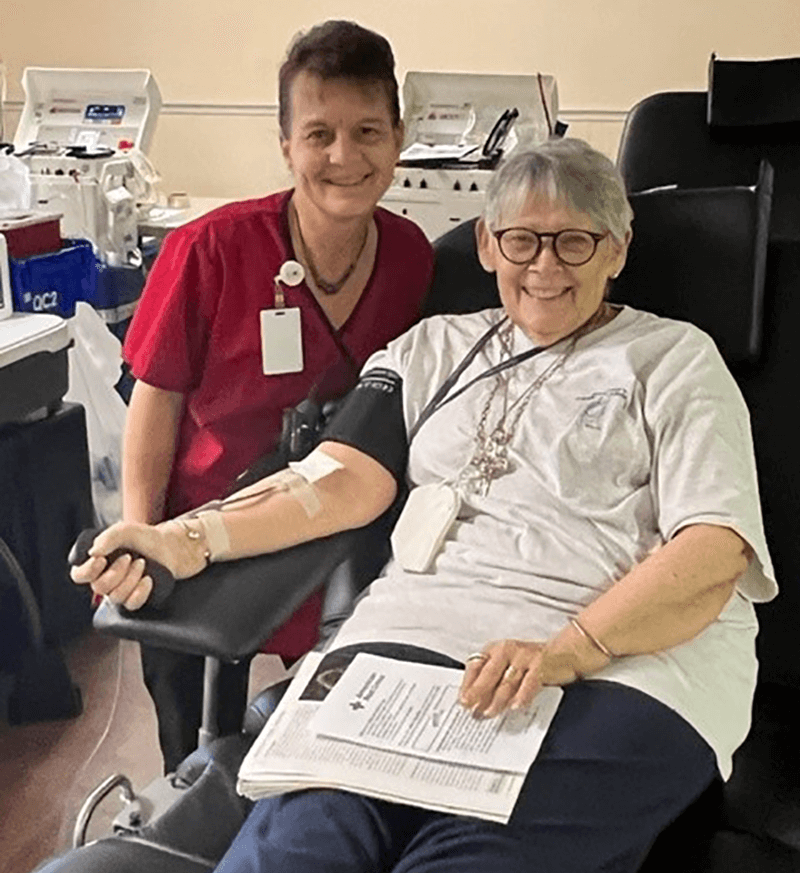 Sylva parishioner donates blood